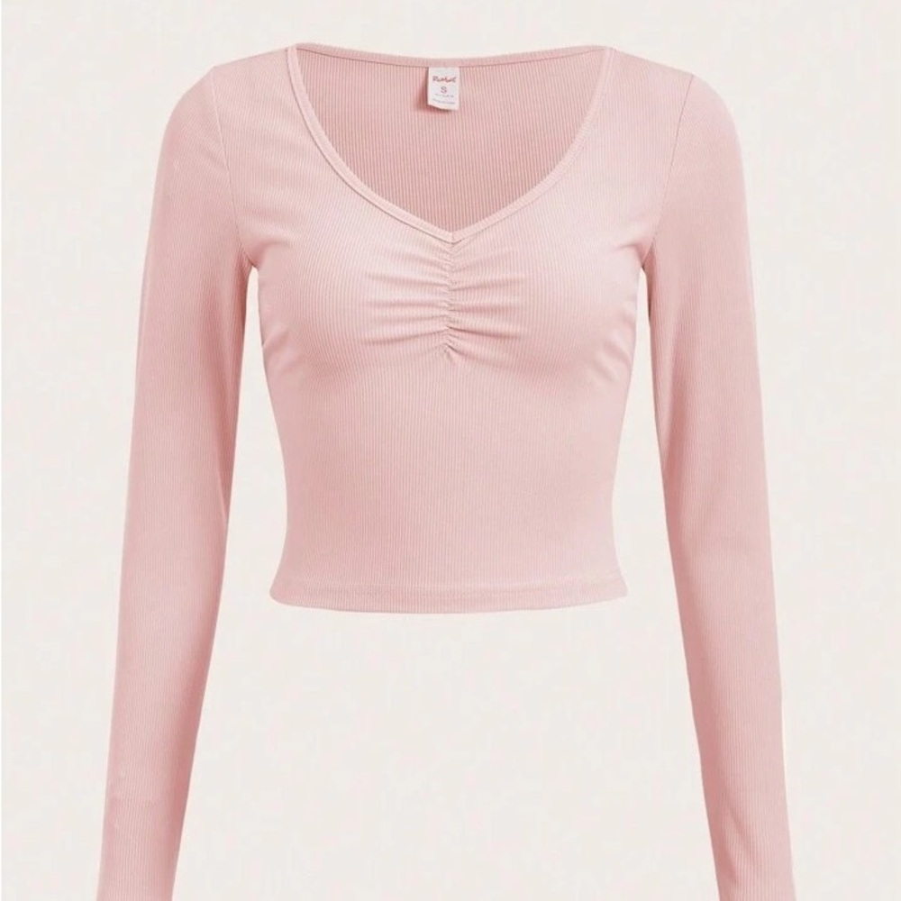 ROMWE longsleeve peach/pink shirt